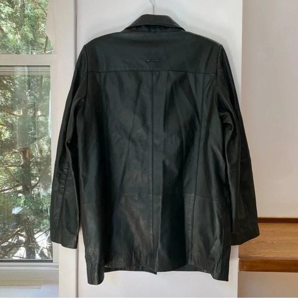 NWT Free People Deadwood Brooke Leather Blazer Jacket Black Medium - Picture 7 of 14